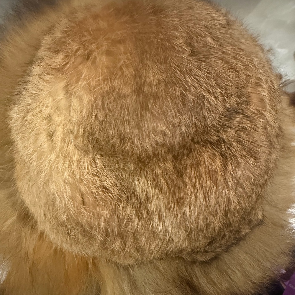 Red fox fur scarf & fox hat luxurious long hair Cossack hat new gold fox scarf - Picture 10 of 16